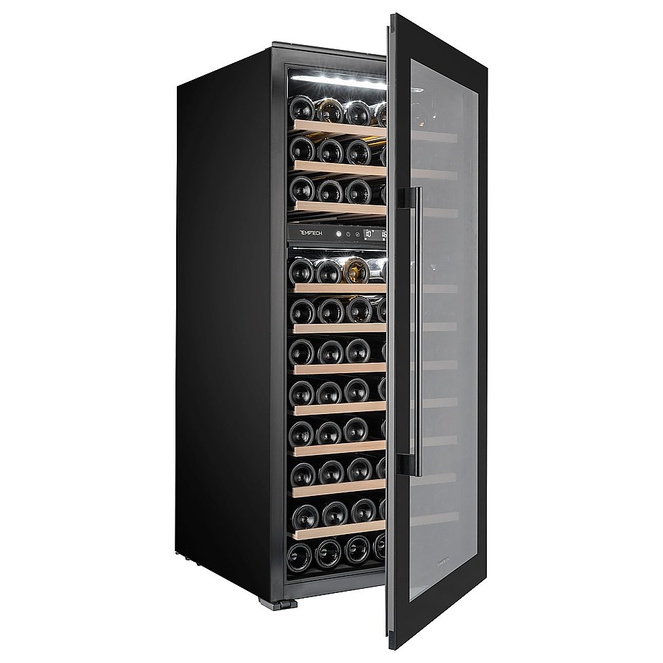 Винный шкаф Temptech Oslo OZ124DB двухзонный черный, фото 3