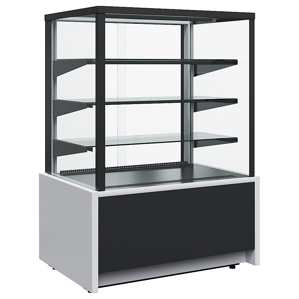 Витрина кондитерская Carboma KC70 VM 0,9-1 Light Техно (9006-9005, черная)