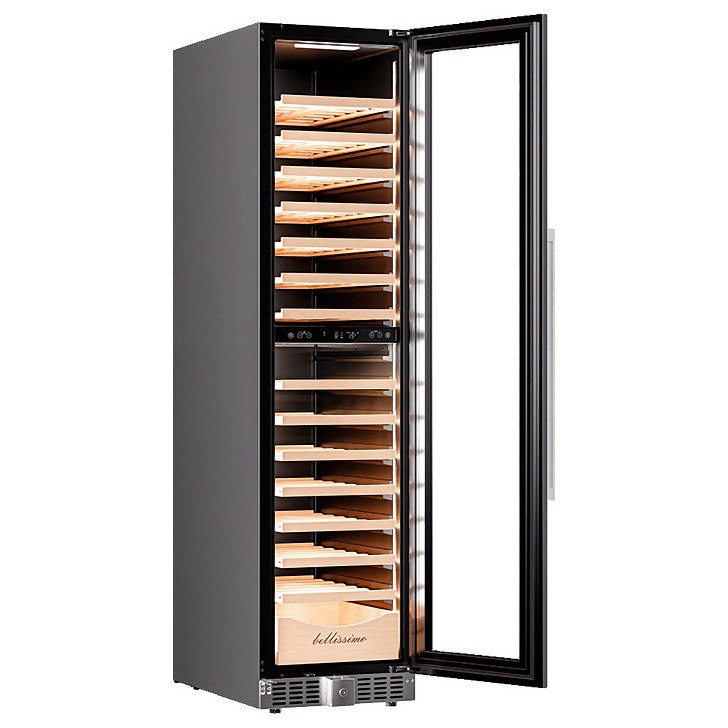 Винный шкаф MEYVEL MV106-KST2 (Slim) 385 л 450х695х1800 мм черный