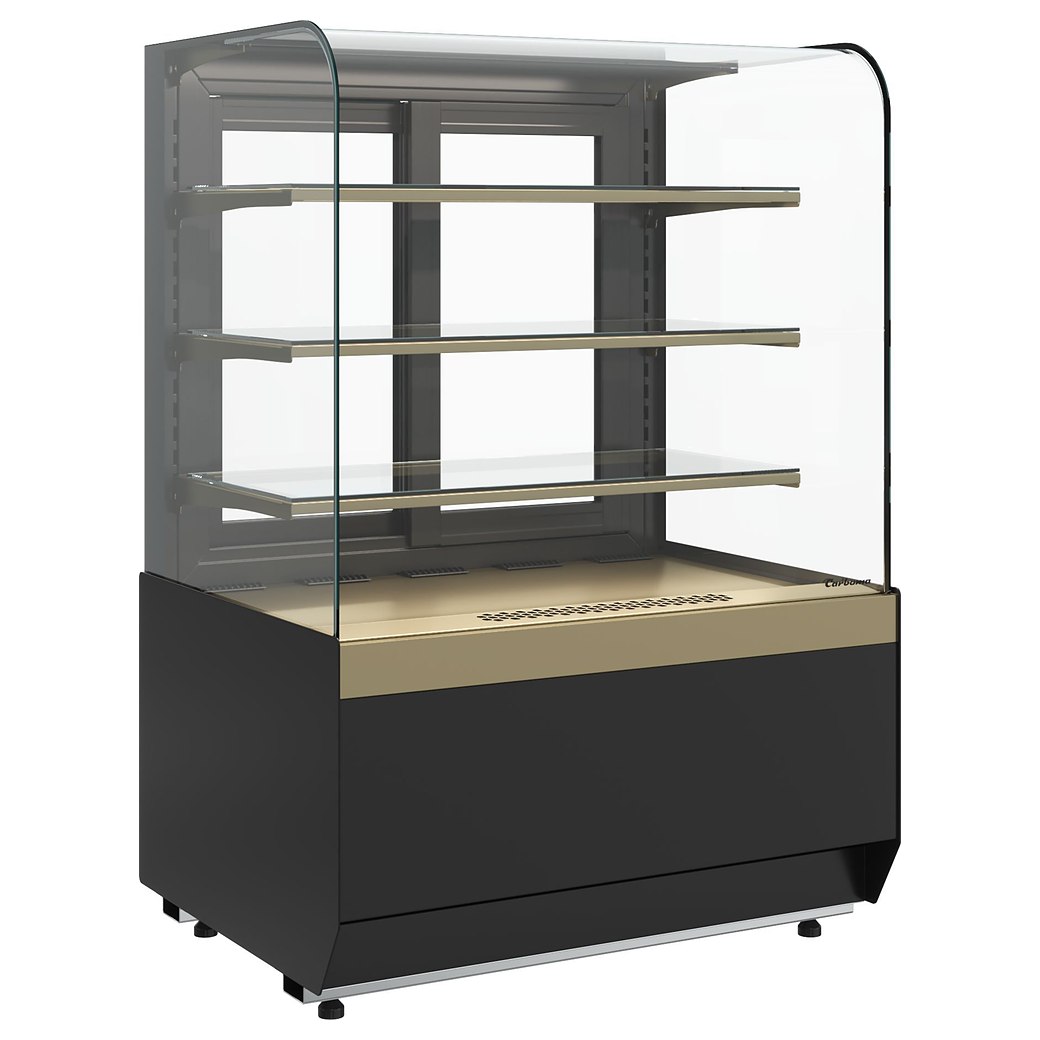Витрина кондитерская Carboma Radius KR70 VM 1,3-1 Light (Bronze 9005/0109)