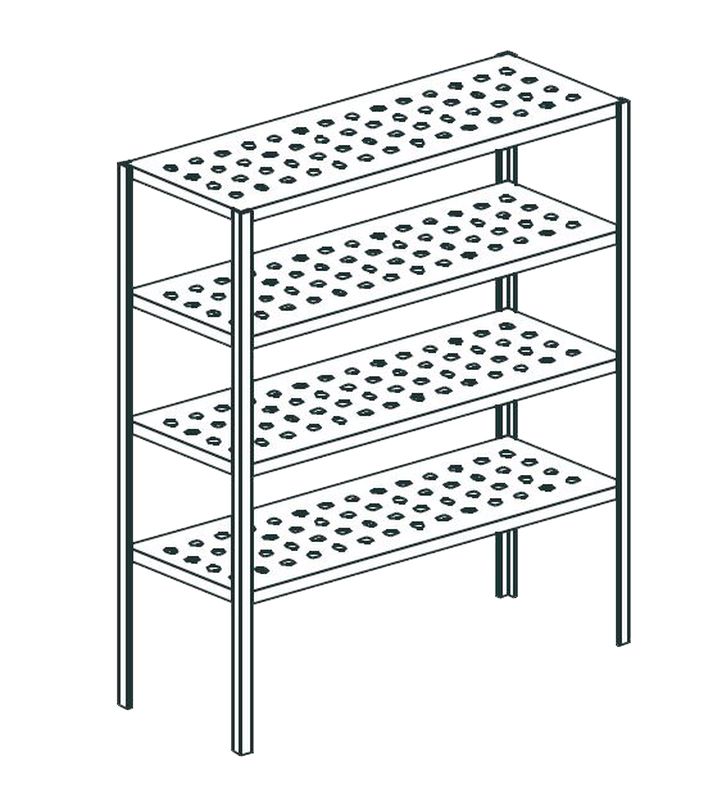 Стеллаж перфорированный apach chef line lstp20-154