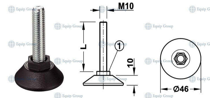 Винт регулировочный m10x30d30