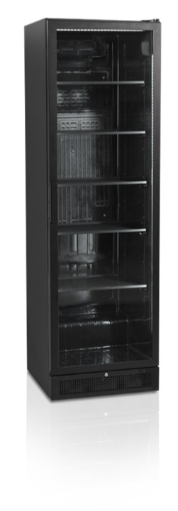 Шкаф холодильный со стеклом tefcold scu1425h черный